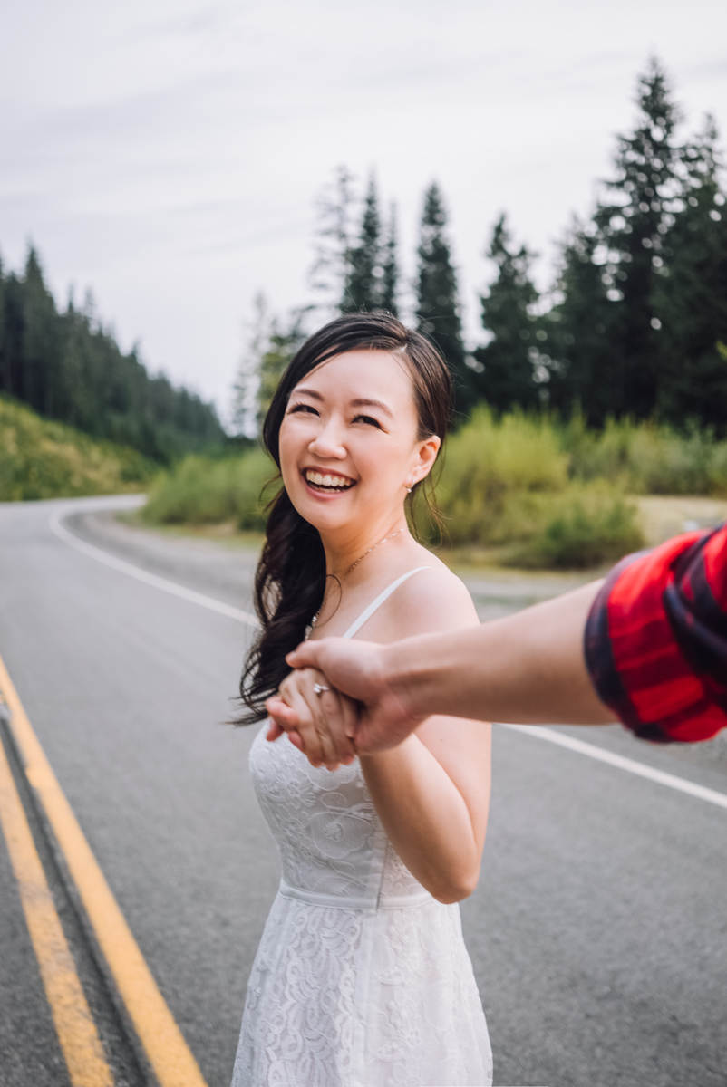 cypress engagement photography photo shoot vancouver forest laughter smile