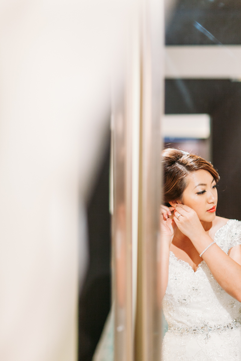 Bride getting ready