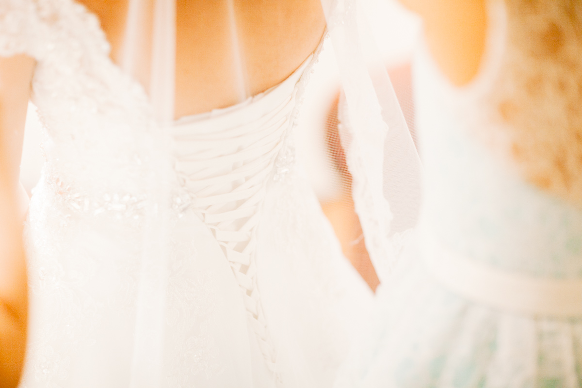 Bridal dress detail