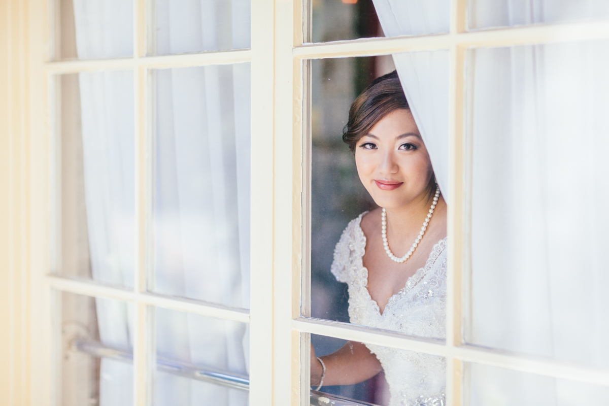 portrait shot of the beautiful bride