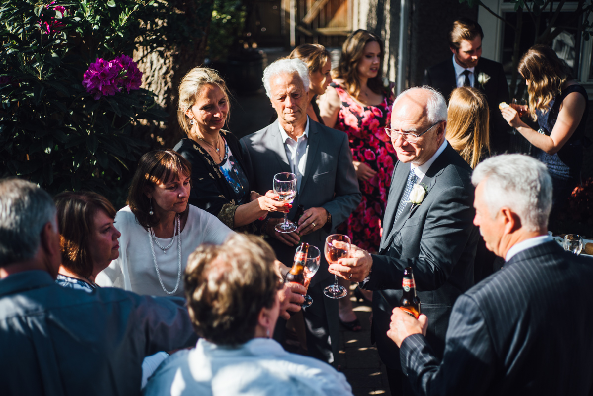 simple backyard wedding vancouver toast