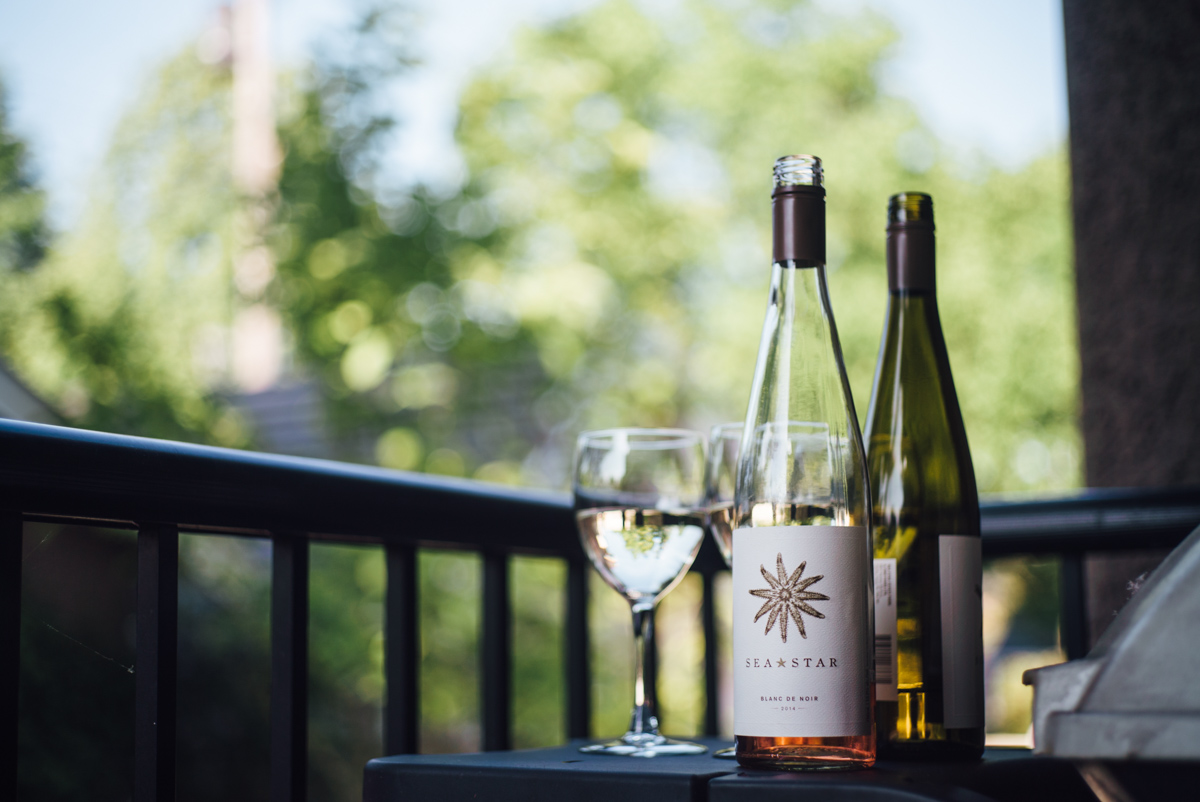 simple backyard wedding vancouver wine alcohol sea star