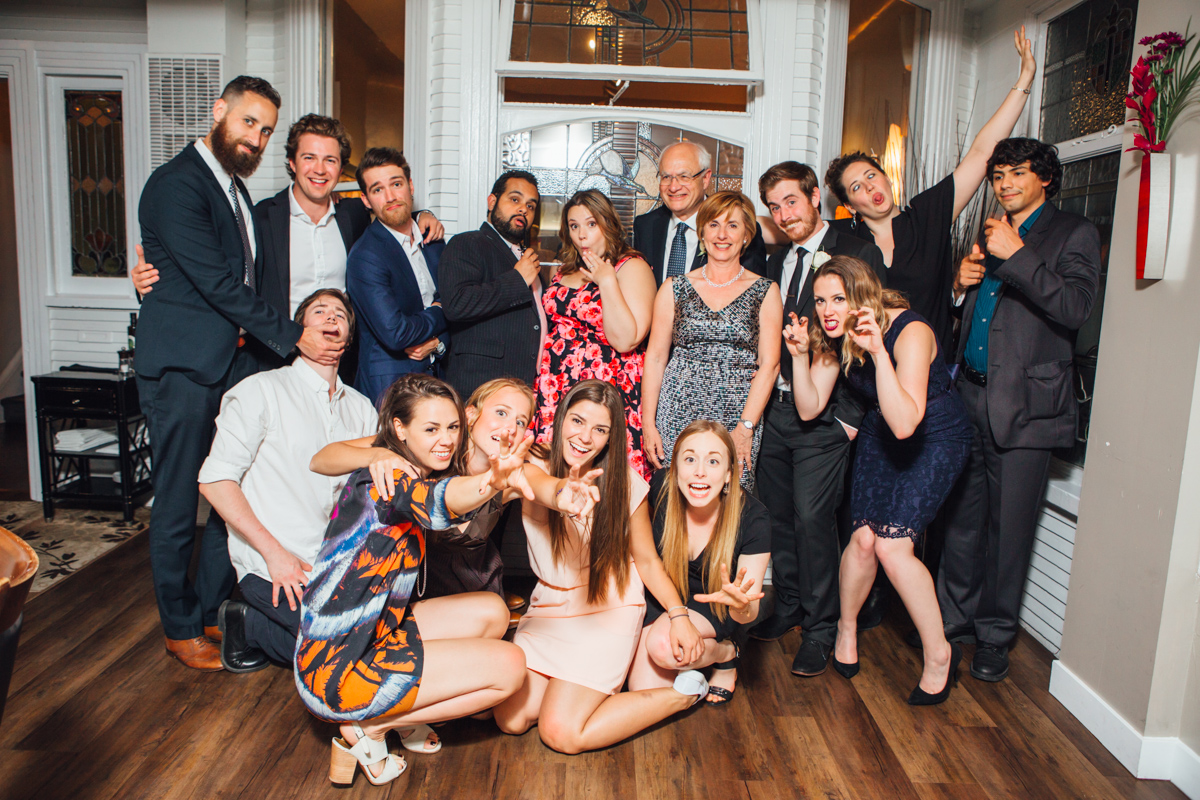 wedding reception dinner party vancouver canada bc group shot