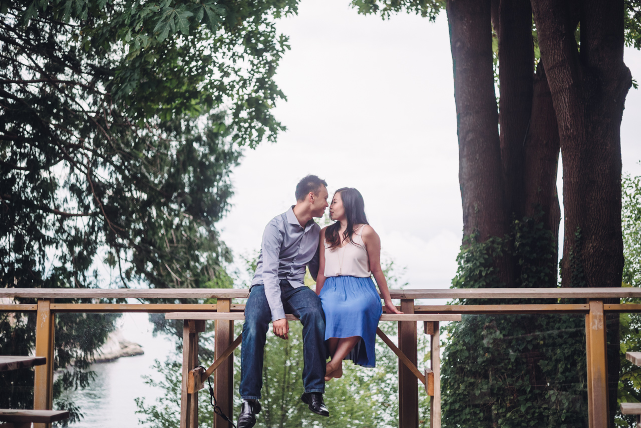 tabby & jimmy whytecliff west vancouver engagement photo shoot vancouver trees forest beach rock wedding west bc british columbia photography photo shoot