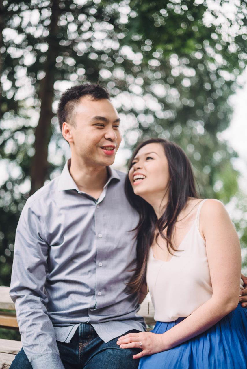 tabby & jimmy whytecliff west vancouver engagement photo shoot vancouver trees forest beach rock wedding west bc british columbia photography photo shoot