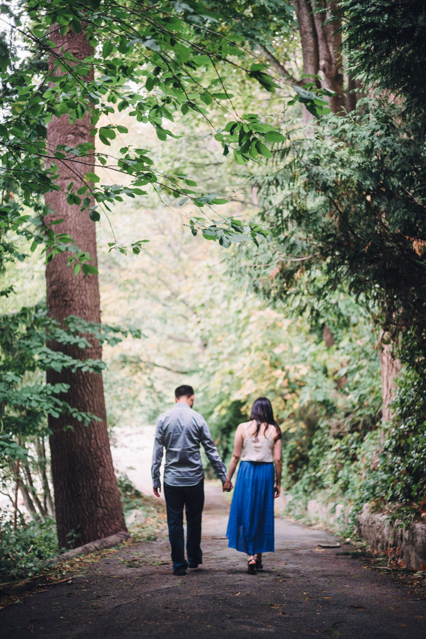 tabby & jimmy whytecliff west vancouver engagement photo shoot vancouver trees forest beach rock wedding west bc british columbia photography photo shoot