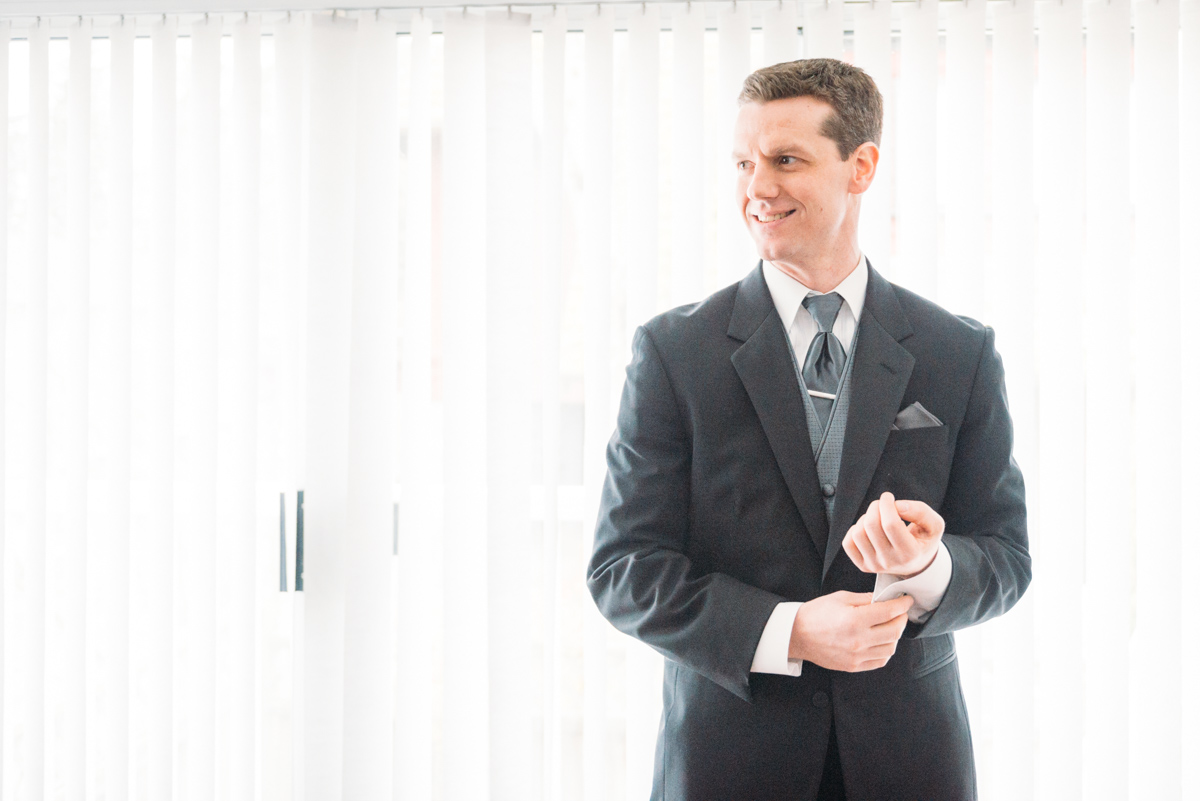 Groom getting ready for the big day