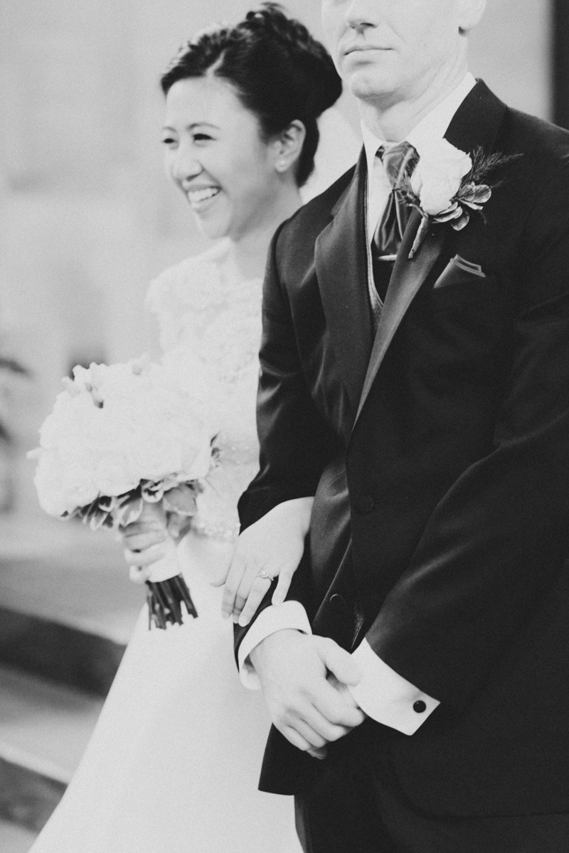 Candid shot of the newly wed and her ring (Shaughnessy United Church)