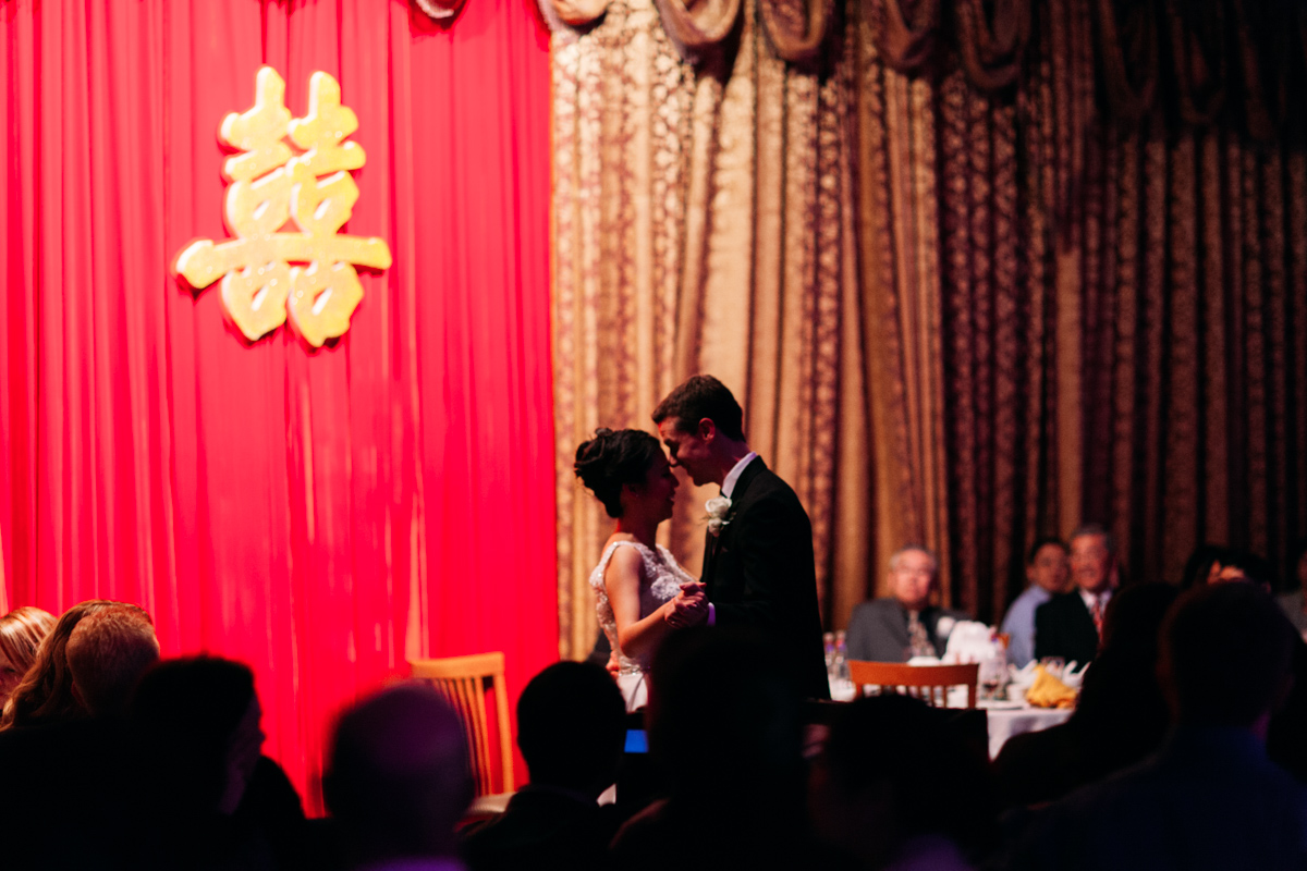 Bride and groom first dance