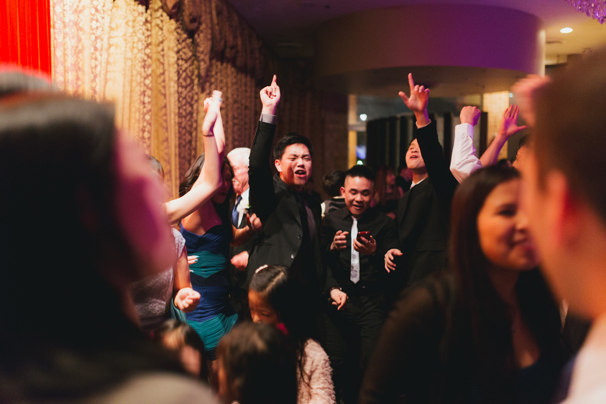 Dancing and enjoying the wedding banquet