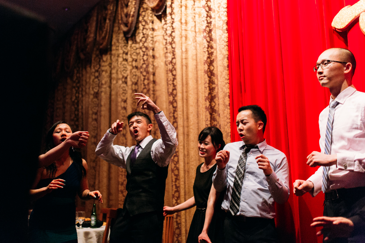 Dancing and enjoying the wedding banquet (Vancouver, BC, Canada