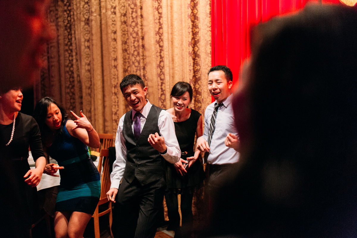 Dancing and enjoying the wedding banquet